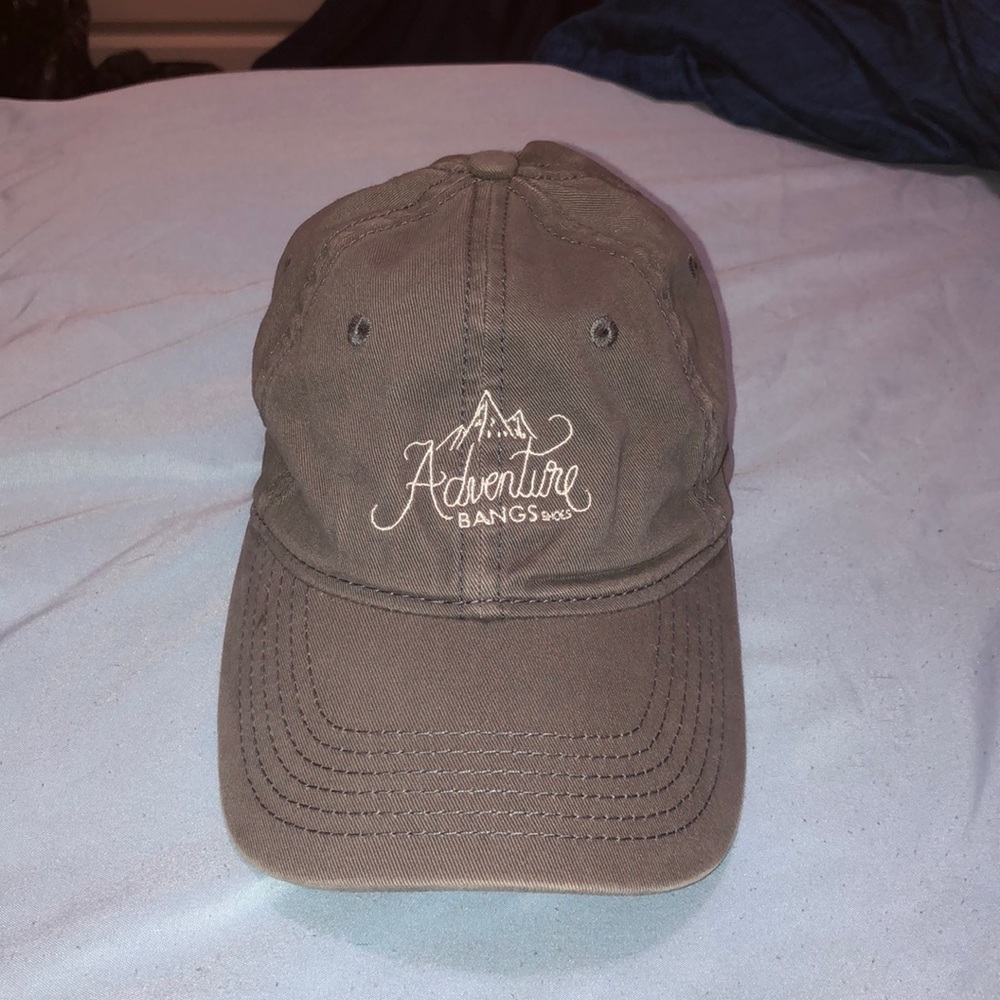 grey bangs shoes baseball hat